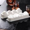 1pc Round Ice Cube Trays, Ice Ball Cube Mold Trays, Ice Making Trays For Home - White