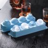 1pc Round Ice Cube Trays, Ice Ball Cube Mold Trays, Ice Making Trays For Home - Blue