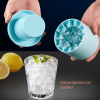 Ice Bucket Cup Mold Ice Cubes Tray Food Grade Quickly Freeze Silicone Ice Maker Creative Design Ice Bucket Whiskey Beer Maker - Grey