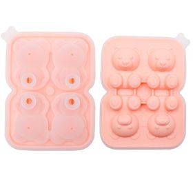 1pc Cute Teddy Bear Ice Cube Making Mold; Splash-proof And Easy To Fall Off; For Refrigerator With Container; Cute Bear Ice Cube Tray; To Make Frozen