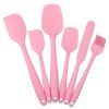 6pcs Silicone Kitchenware Set; Kitchen Supplies; Baking Supplies; Large Scraper; Spatula; Baking Tools; Cake Cream Spatula; Kitchen Tool Set - 6PCS Pi