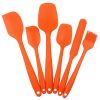 6pcs Silicone Kitchenware Set; Kitchen Supplies; Baking Supplies; Large Scraper; Spatula; Baking Tools; Cake Cream Spatula; Kitchen Tool Set - 6PCS Or