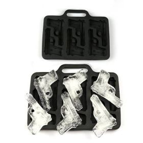 1pc Creative Ice Cube Tray; Whiskey Ice Cube Mold; Ice Cube Maker; DIY Bar Accessories - Black