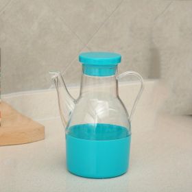 1pc Household Soy Sauce Vinegar Seasoning Bottle Anti-spill Oil Kitchen Supplies Plastic Seasoning Bottle Sesame Oil Sesame Oil Pot Bottle - Blue