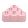 Ice Mold Ice Cube Maker Candy Bar Ice Pop Maker Ice Cream Kitchen Accessories Silicone Molds Popsicle Molds With Lid DIY Mould - Pink