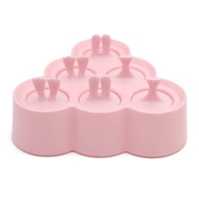 Ice Mold Ice Cube Maker Candy Bar Ice Pop Maker Ice Cream Kitchen Accessories Silicone Molds Popsicle Molds With Lid DIY Mould - Pink