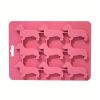 Ice Cube Silicone Tray Molds Trays Dog Mold Chocolate Dachshund Shaped Baking Candy Lid Jelly Mini Maker Fondant Puppy Release - Light Pink