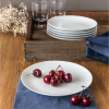 Better Homes & Gardens Porcelain Round Ribbed Salad Plates, White, Set of 12 - Better Homes & Gardens