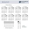 Boston Warehouse Kitchinox Chalet Stainless Steel Flatware Set, 50 Piece (69029) - Boston Warehouse