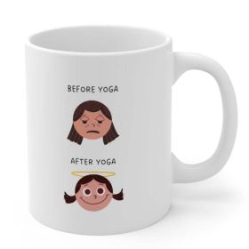 Before and After Yoga Novelty Mug - 11oz