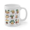 Puurfect Combo Cat and Plants Coffee Tea Mug - One Size