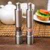 Premium Stainless Steel Salt and Pepper Spice Grinder - Silver