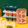 1pc Silicone Ice Cube Tray; 3 Cavities Silicone Popsicle Mold; Ice Maker Mold; Pink/Blue/Green - Grassland Green One Pack