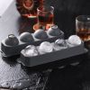 1pc Round Ice Cube Trays, Ice Ball Cube Mold Trays, Ice Making Trays For Home - Blue