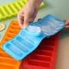 Finger Biscuit Ice Cube Mold 10 Consecutive Rectangular Chocolate Bars Cake Baking Ice Cube Tool - Blue