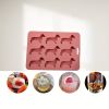 1pc 9 Freezers Silicone Ice Mold Card Love Cartoon Dog Shape Chocolate Biscuit Baking Mold - Pink