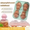 1pc Astronaut Ice Cube Mold Frozen Coffee Milk Tea Internet Celebrity Ice Mold Homemade Silicone Sorbet Ice Tray Mold - 4 Astronaut Ice Trays - Haze B