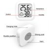 Mini LCD Digital Thermo-Hygrometer Humidity Temperature Measuring Air Comfort Indicator Thermometer Sensor Digital Moisture - White