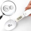 Weighing Spoon Scale Home Kitchen Tool Electronic Measuring Coffee Food Flour Powder Baking LCD Digital Measurement adjustable - Light Green