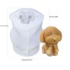 1pc Teddy Dog Ice Cube Mold; Mousse Cake Silicone Mold; Creative Cute Animal Shaped Epoxy Mold; DIY Tools - Skilful Cat