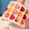 1pc High Quality Silicone 21 Even Love Ice Cube Ice Tray Mold Heart Shaped Silicone Ice Box - Pink